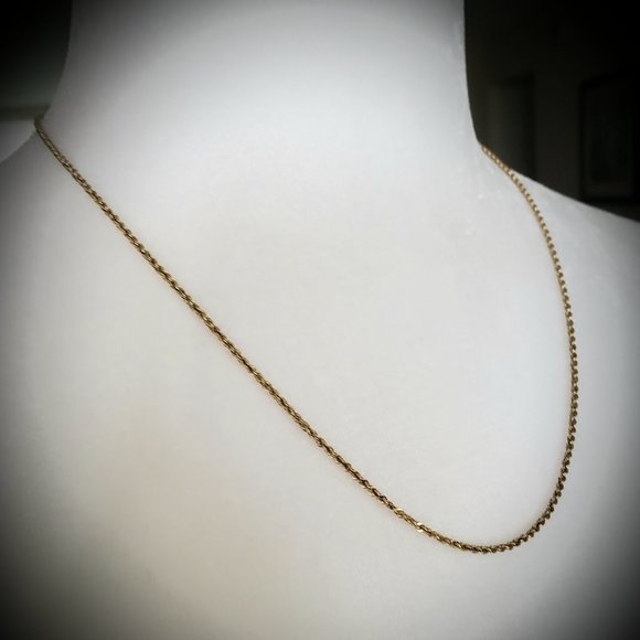 **SOLD**14k Yellow Gold Michael Anthony Diamond Cut Rope Chain ~ 20 inch - Picture 1 of 8